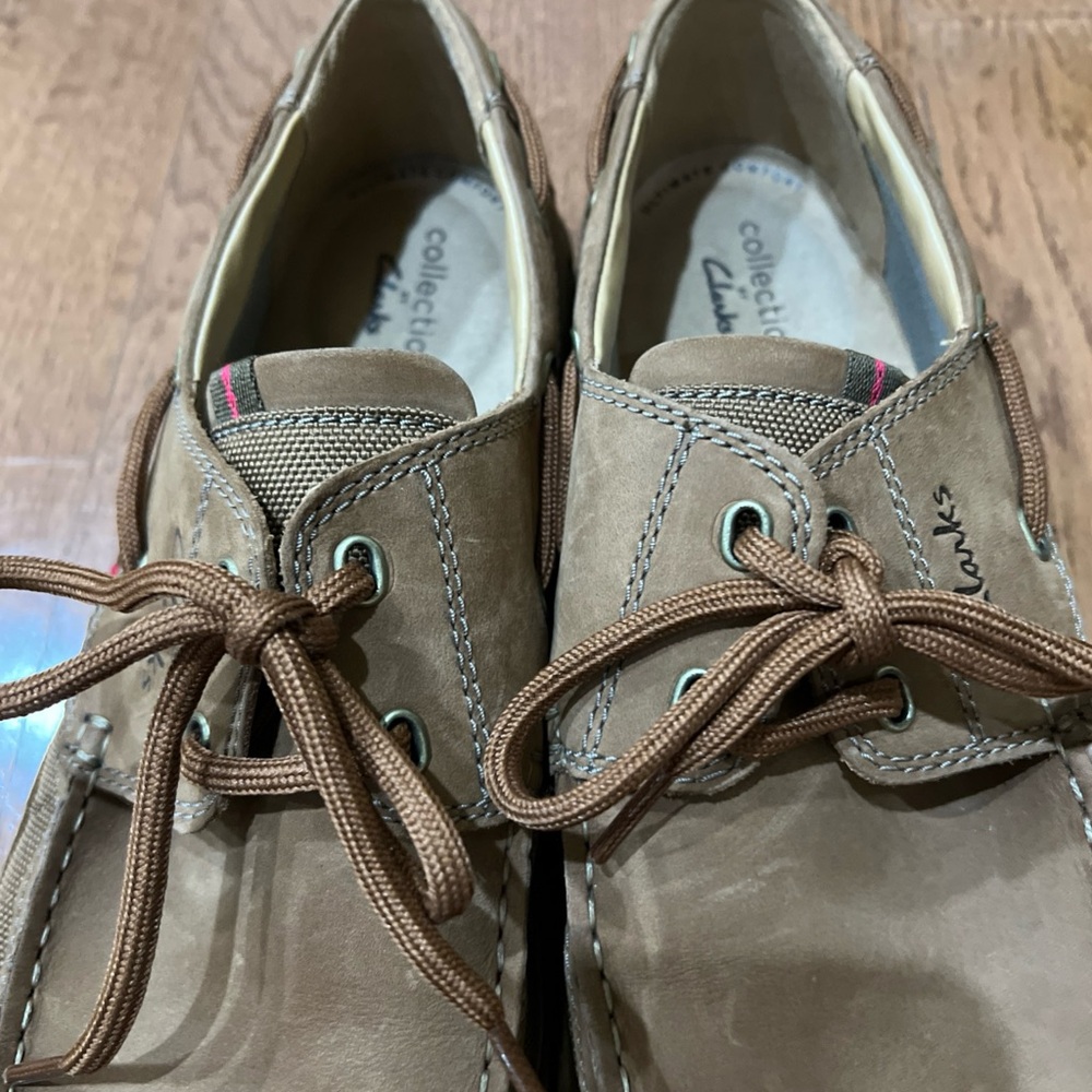 Clarks Mens Waterloo Boat Shoe Sz 10W Tan/Brown Nautical Outdoors Casual Lightwe - Picture 6 of 14